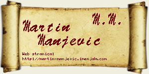 Martin Manjević vizit kartica